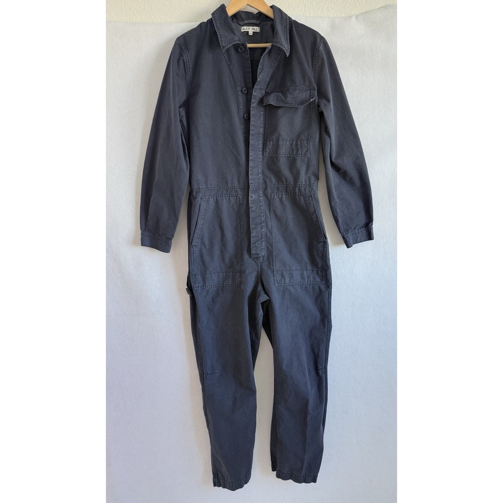 Alex Mill Mens Ripstop Coveralls Jumpsuit M Navy Blue Chore Workwear Utility